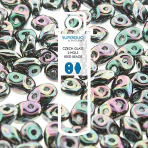 Super Duo 2.5mm x 5mm - DU0523980-29123 - Jet Full Apricot - 22.5gm Tube