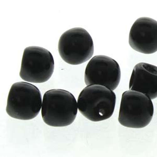 Mushroom Bead - 6mm x 5mm - Jet - 50 Bead Strand - MSH65-23980