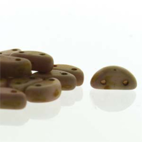Half Moon 8mm x 4mm - Matte Chalk Travertine Red - HMN84-WHM65491 - 50 Bead Strand