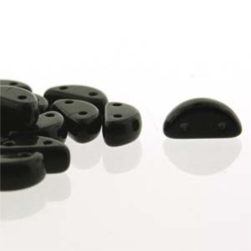 Half Moon 8mm x 4mm - Jet - HMN84-23980 - 50 Bead Strand