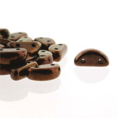 Half Moon 8mm x 4mm - Jet Bronze - HMN84-J14415 - 50 Bead Strand