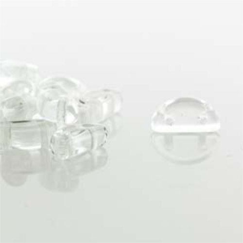 Half Moon 8mm x 4mm - Crystal - HMN84-00030 - 50 Bead Strand