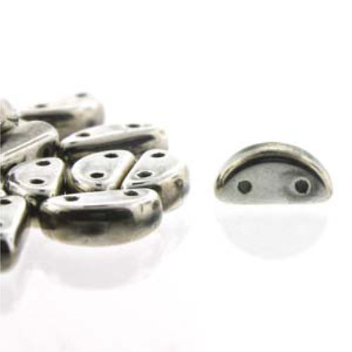 Half Moon 8mm x 4mm - Crystal Full Labrador - HMN84-C27000 - 50 Bead Strand