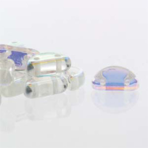 Half Moon 8mm x 4mm - Crystal AB - HMN84-C28701 - 50 Bead Strand