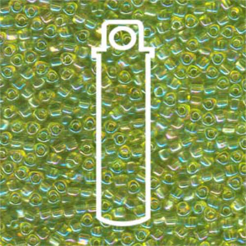 Miyuki 8/0 Triangle Bead - TR8-1153 - Lime Iris - 24gm Tube
