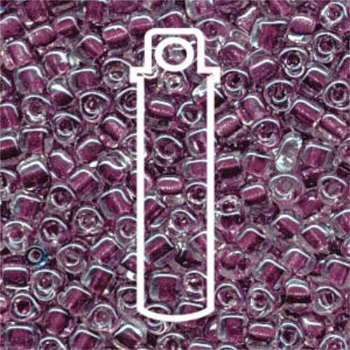 Miyuki 10/0 Triangle Bead - TR10-1118 - Wine Lined Crystal - 24gm Tube