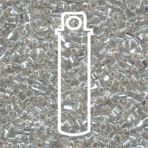Miyuki 8/0 Triangle Bead - TR8-1101 - Silver Lined Crystal - 24gm Tube