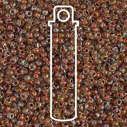 Miyuki 11/0 Rocaille Bead - 11-94501 - Transparent Saffron Picasso - 23gm Tube