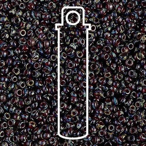 Miyuki 11/0 Rocaille Bead - 11-94504 - Transparent Garnet Picasso - 23gm Tube