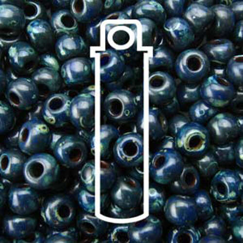 Miyuki 11/0 Rocaille Bead - 11-94516 - Matte Montana Picasso - 23gm Tube
