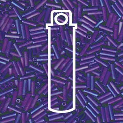 Miyuki 6mm Bugle Bead - BGL2-9414FR - Matte Opaque Cobalt AB - 17gm Tube