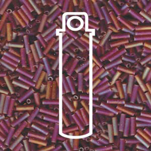 Miyuki 6mm Bugle Bead - BGL2-9134FR - Transparent Dark Topaz AB - 17gm Tube