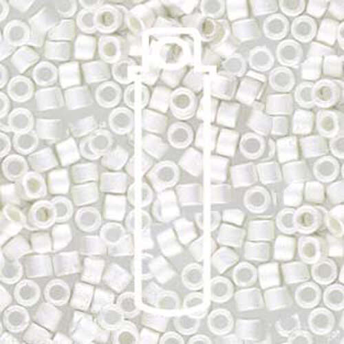 Miyuki 11/0 Delica Bead - DB551F - Frosted Silver Plate - 7.2gm Tube