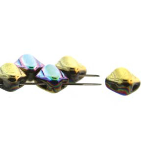 Silky 6mm - Matte Crystal Twinkle Amber - SQ206-00030-98857 - 40 Bead Strand