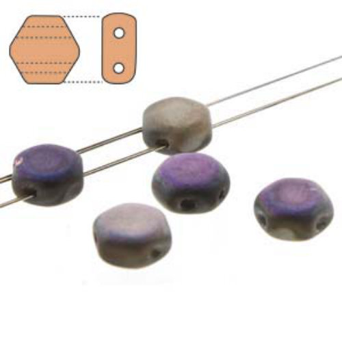 Honeycomb 6mm - HC0600030-98855 - Matte Glittery Graphite - 30 Bead Strand