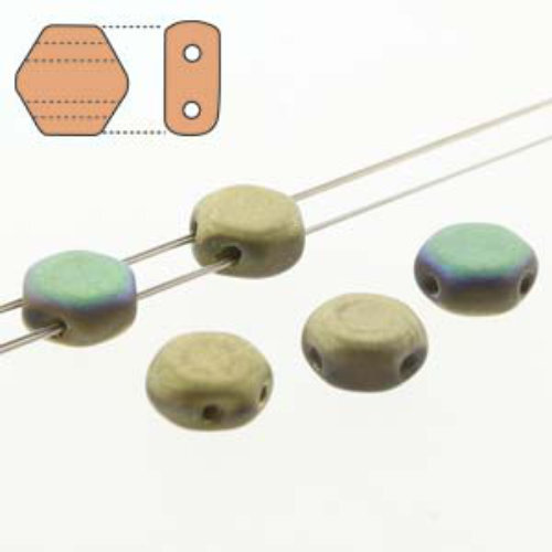 Honeycomb 6mm - HC0600030-98857 - Matte Glittery Amber - 30 Bead Strand
