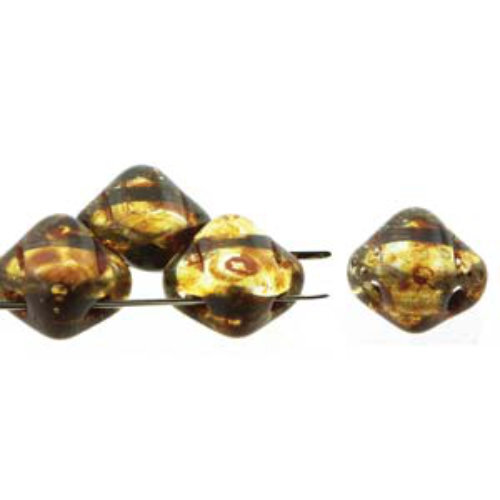 Silky 6mm - Crystal Dark Travertine - SQ206-00030-86805 - 40 Bead Strand