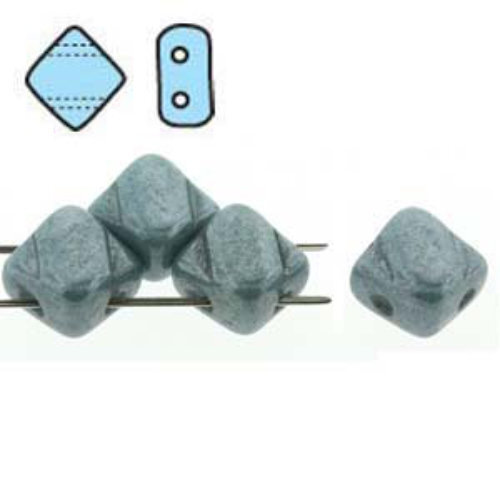 Silky 6mm - White Alabaster Blue Luster - SQ206-02010-14464 - 40 Bead Strand