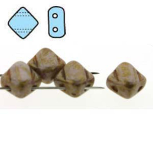 Silky 6mm - White Alabaster Sengal Brown Luster - SQ206-02010-15695 - 40 Bead Strand