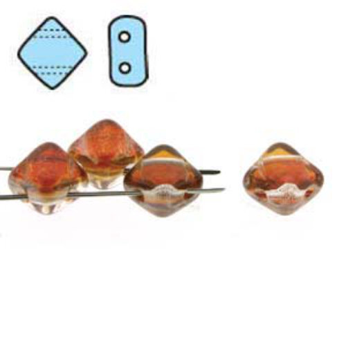 Silky 6mm - Crystal Dark Apricot - SQ206-00030-29131 - 40 Bead Strand