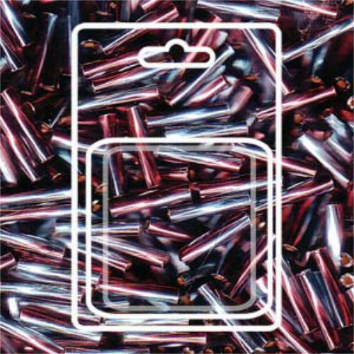 Miyuki 12mm Twisted Bugle Bead - TW2712-3938 - Silver Lined Aqua / Amethyst - 13gm Card