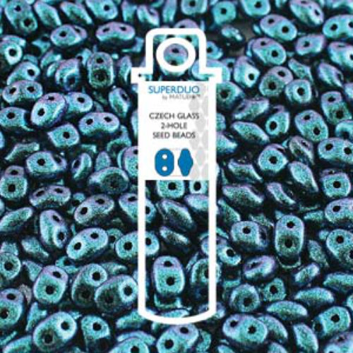 Super Duo 2.5mm x 5mm - DU0523980-94109 - Polychrome Dark Capri Blue - 22.5gm Tube