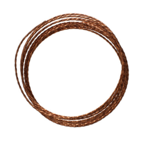 Tarnish Resistant Soft Temper Antique Copper 18 Gauge Twisted Wire - 8ft / 2.4m Spool - CW18TS-AC-8
