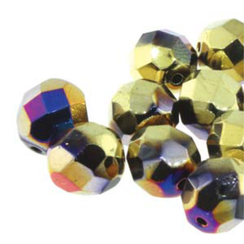 4mm Fire Polish Beads - Jet Cali Violet 23980-98545 - 40 Bead Strand