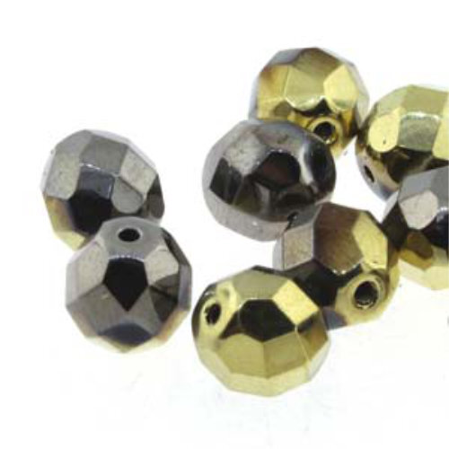 4mm Fire Polish Beads - Jet Cali Graphite 23980-98547 - 40 Bead Strand