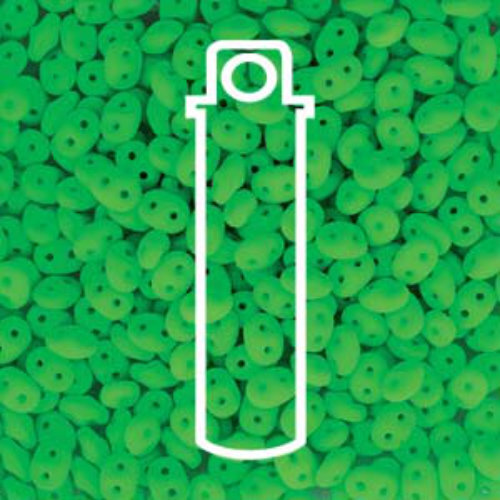 Mini Duo 2mm x 4mm - DU0425124 - Alabaster Neon Green - 8gm Tube
