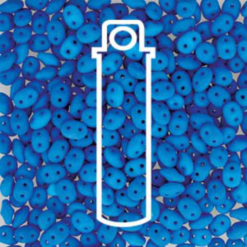 Mini Duo 2mm x 4mm - DU0425127 - Alabaster Neon Aqua - 8gm Tube