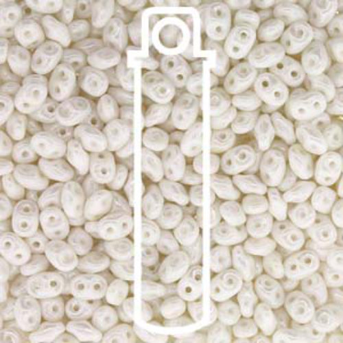Mini Duo 2mm x 4mm - DU0403000-14400 - Chalk White Luster - 8gm Tube
