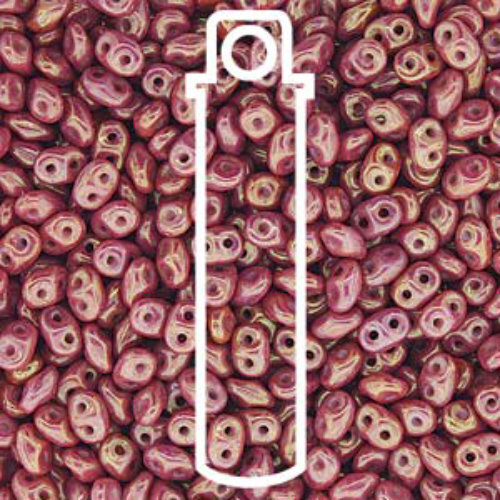 Mini Duo 2mm x 4mm - DU0403000-14495 - Chalk Red Luster - 8gm Tube