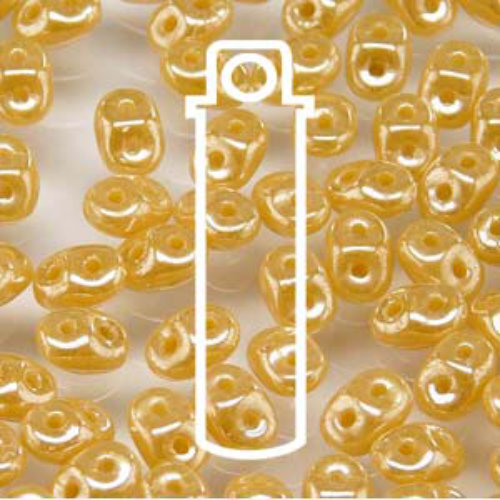 Mini Duo 2mm x 4mm - DU0413020-14400 - Opaque Ivory Luster - 8gm Tube