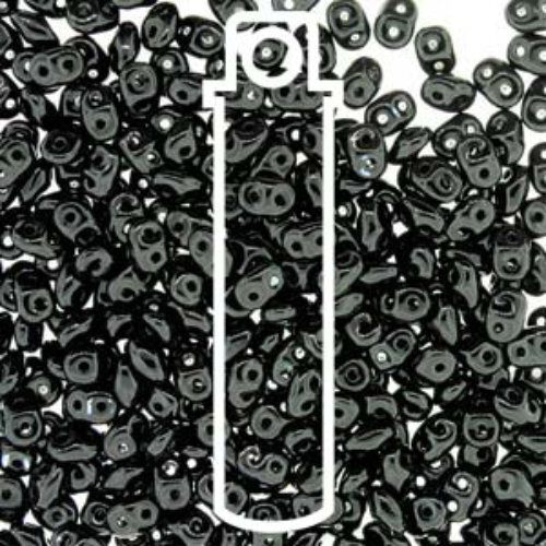 Mini Duo 2mm x 4mm - DU0423980 - Opaque Jet - 8gm Tube