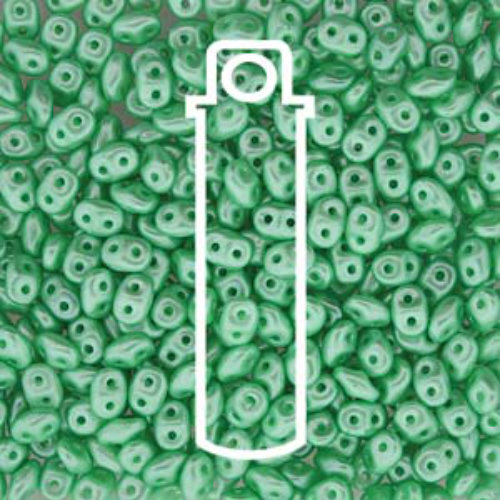 Mini Duo 2mm x 4mm - DU0425025 - Pastel Light Green / Chrysolite - 8gm Tube