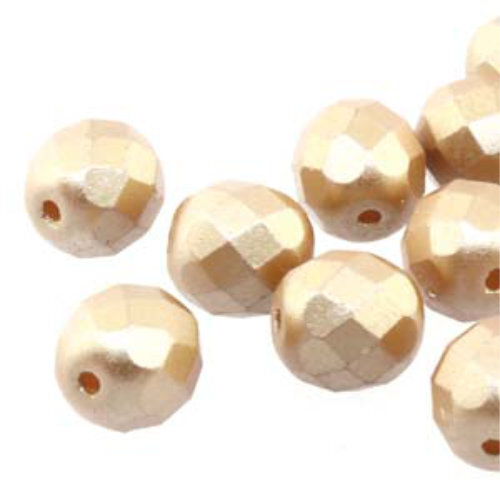 4mm Fire Polish Beads - Pastel Amber 25003 - 38 Bead Strand