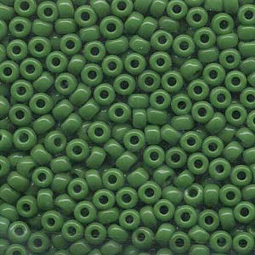 Miyuki 6/0 Rocaille Bead - 6-9411F - Matte Opaque Green - 250gm Bag