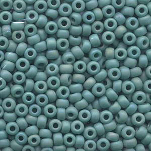 Miyuki 6/0 Rocaille Bead - 6-9412FR - Matte Opaque Turquoise Green AB - 250gm Bag