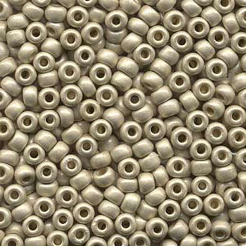 Miyuki 6/0 Rocaille Bead - 6-94201F - Matte Duracoat Galvanized Silver - 250gm Bag