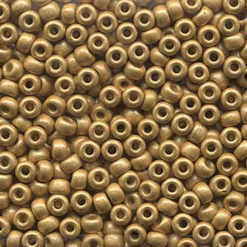 Miyuki 6/0 Rocaille Bead - 6-94202F - Matte Duracoat Galvanized Gold - 250gm Bag