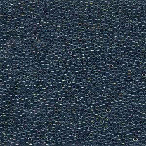 Miyuki 15/0 Rocaille Bead - 15-9347 - Dark Blue Lined Aqua AB - 250gm Bag