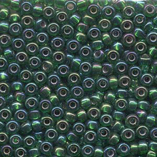 Miyuki 6/0 Rocaille Bead - 6-91016 - Silver Lined Green AB - 250gm Bag