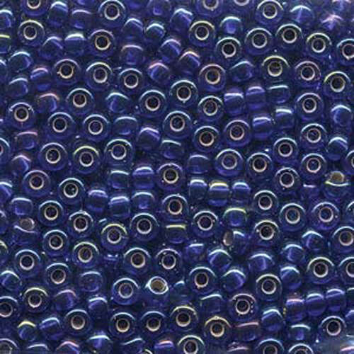 Miyuki 6/0 Rocaille Bead - 6-91020 - Silver Lined Cobalt AB - 250gm Bag