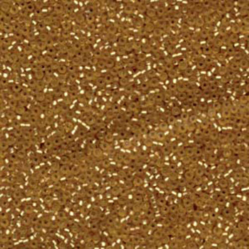 Miyuki 15/0 Rocaille Bead - 15-94F - Matte Silver Lined Dark Gold - 250gm Bag