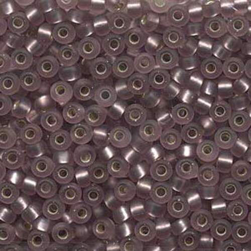 Miyuki 6/0 Rocaille Bead - 6-912F - Matte Silver Lined Smoky Amethyst - 250gm Bag