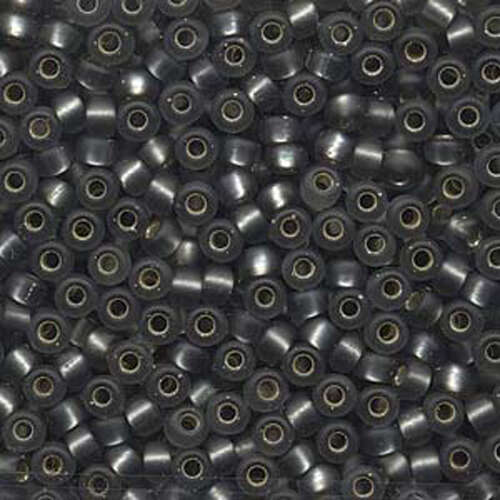 Miyuki 6/0 Rocaille Bead - 6-921F - Matte Silver Lined Grey - 250gm Bag