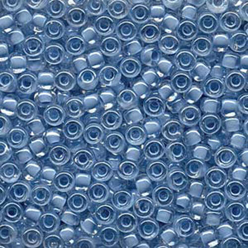 Miyuki 6/0 Rocaille Bead - 6-9221 - Sky Blue Lined Crystal - 250gm Bag