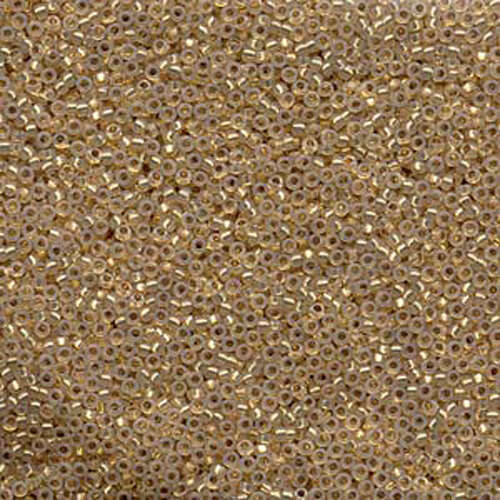 Miyuki 15/0 Rocaille Bead - 15-9196 - 24KT Yellow Gold Lined Opal - 100gm Bag