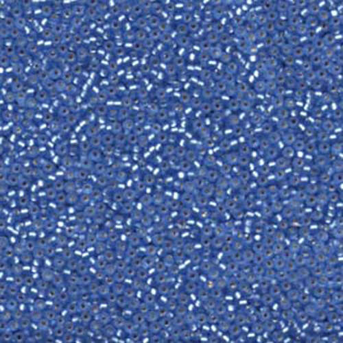 Miyuki 15/0 Rocaille Bead - 15-919F - Matte Silver Lined Sapphire - 250gm Bag